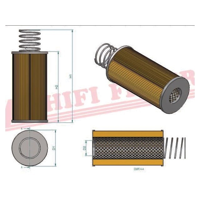 Filtre Hydraulique SH 56236 Hifi Filter référence fournisseur HIFSH56236